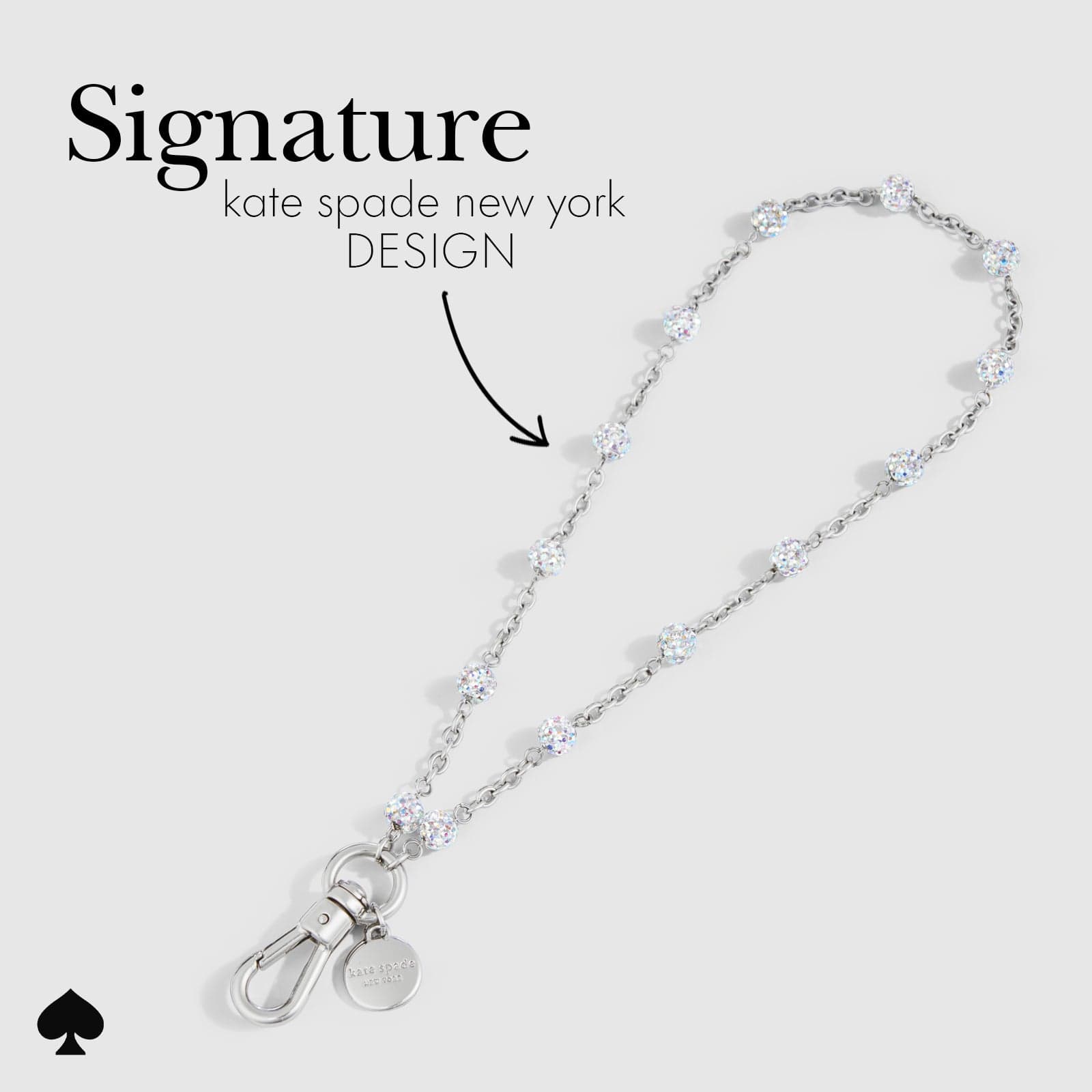kate spade new york Dazzle Chain Silver Phone Charm