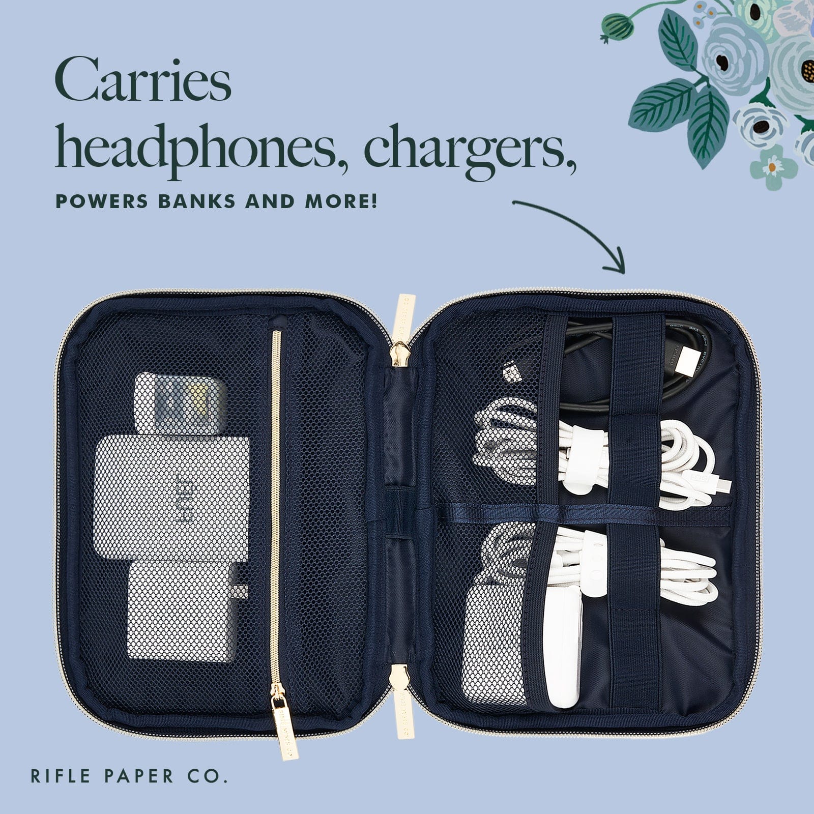 Rifle Paper Co. Travel Tech Organizer