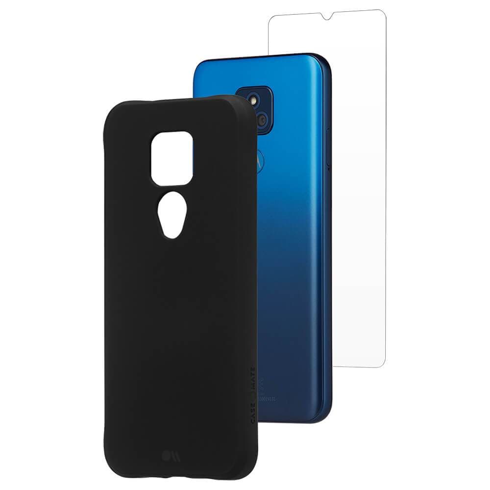 Tough Black Case + Screen Protector - Moto G Play (2021)