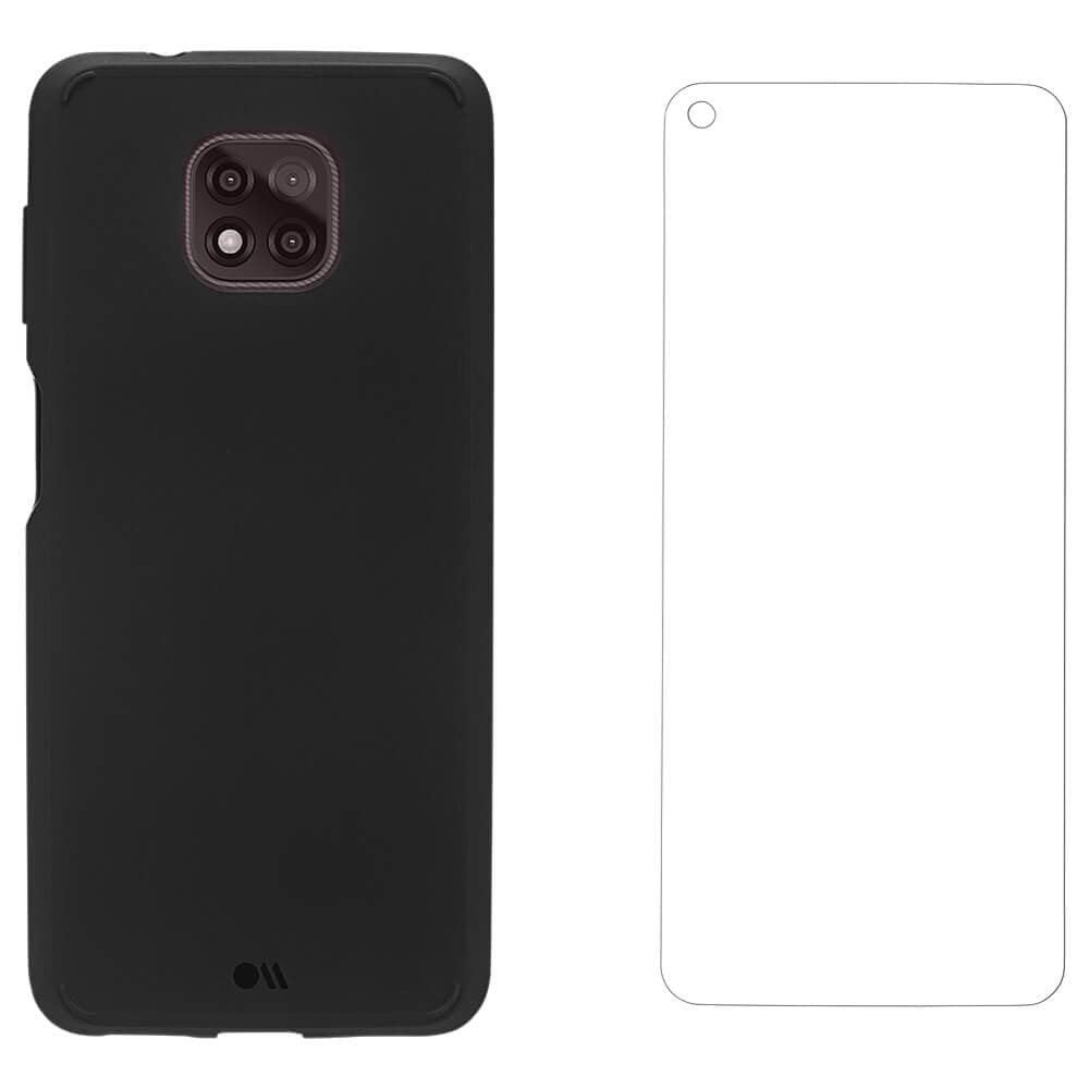 Tough Black Case + Screen Protector - Moto G Power 2021