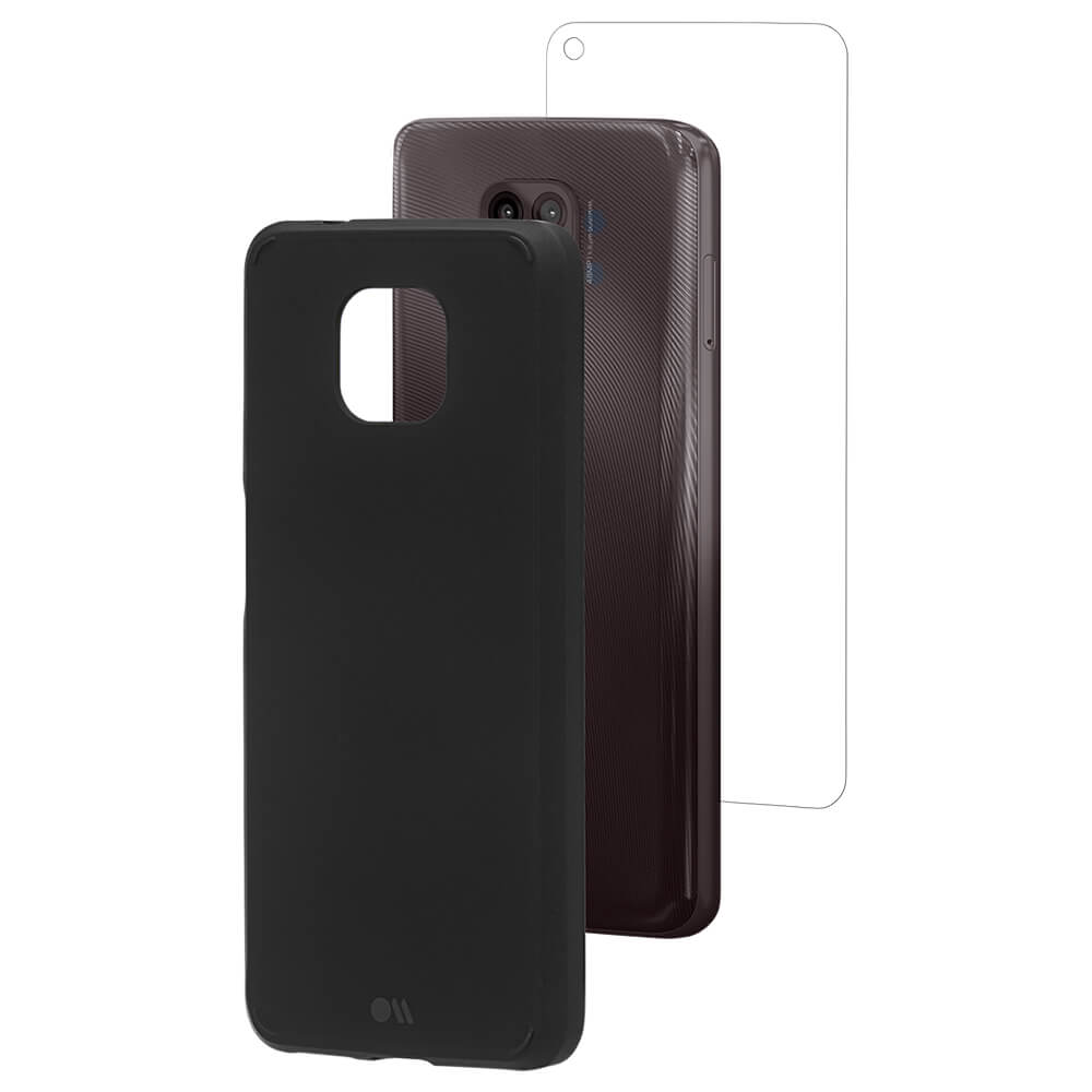 Tough Black Case + Screen Protector - Moto G Power 2021