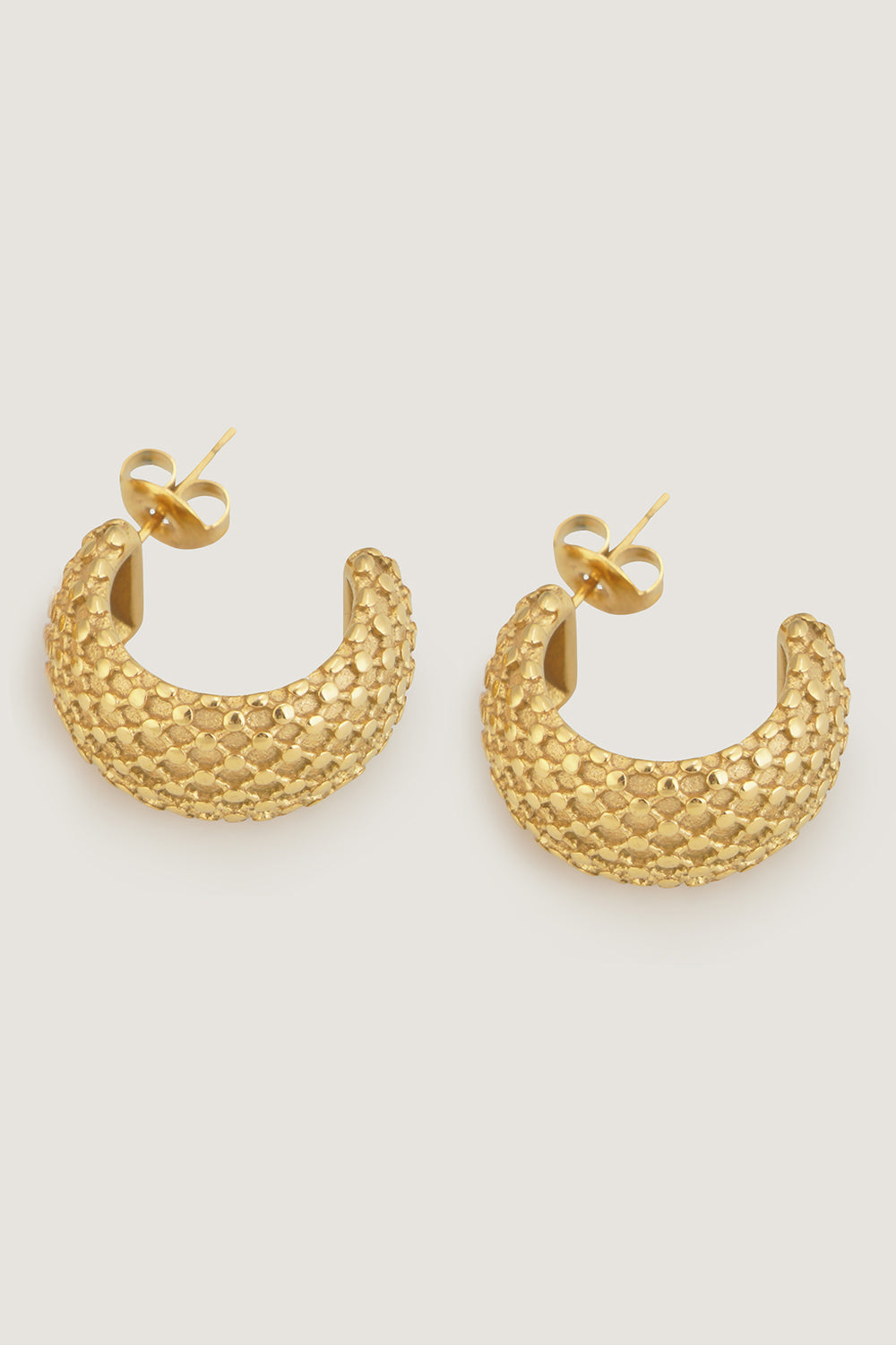 Simple Style C-shaped Mesh Earrings