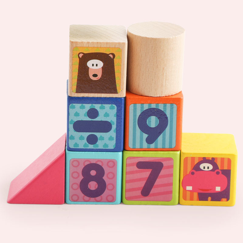 Colorful and Creative 50 wooden blocks - Topbright ®️ - Fine motor skill