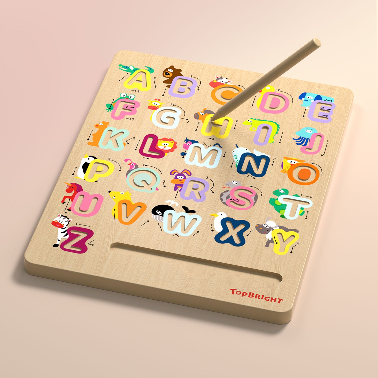 Montessori Alphabet Learning Toy: Perfect Writing Aid for Kids Aged 3-5 - Double the Learning with Double-Sided Design