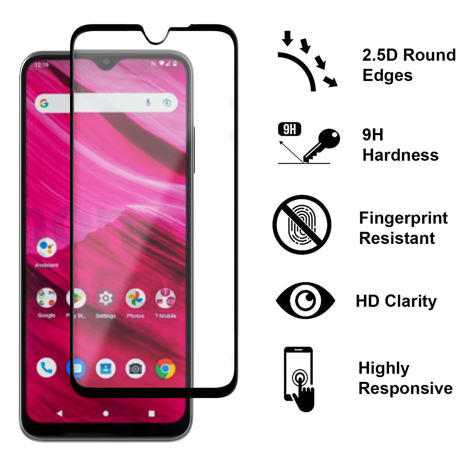 T-Mobile REVVL 6X Pro 5G Case Slim TPU Phone Cover w/ Carbon Fiber
