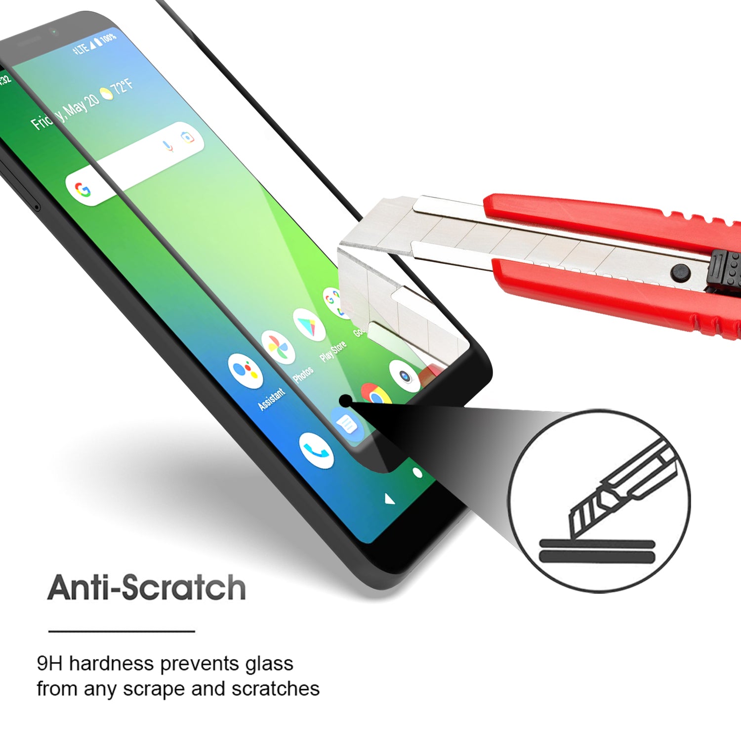 Cricket Vision Plus + Screen Protector Tempered Glass (1-3 Piece)