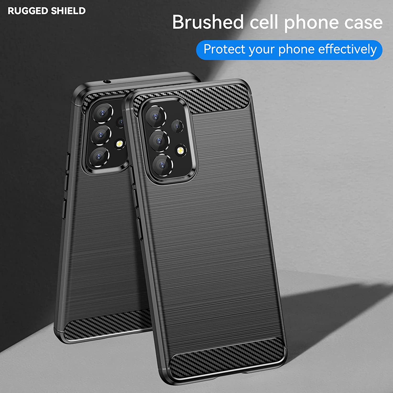 Samsung Galaxy A53 5G Slim Soft Flexible Carbon Fiber Brush Metal Style TPU Case