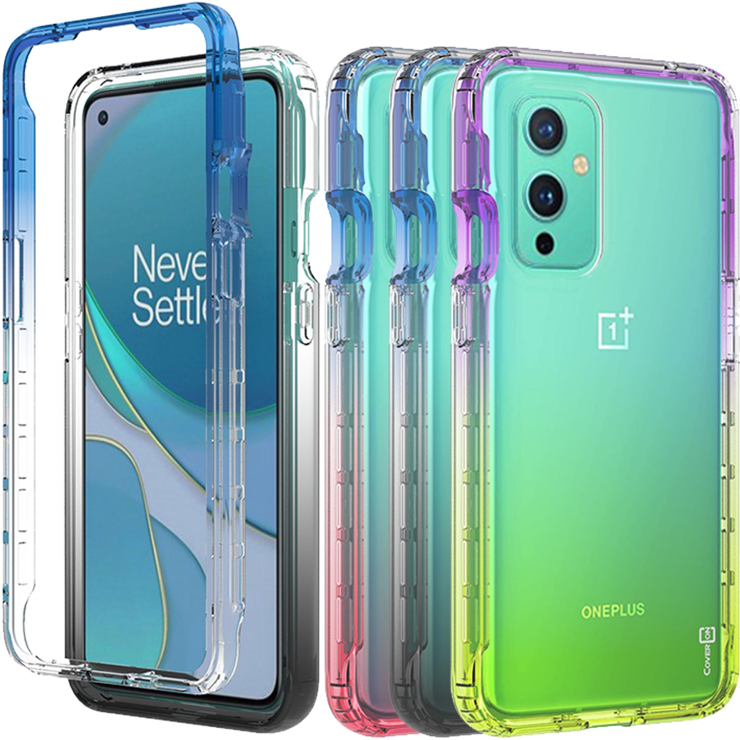 OnePlus 9 Clear Case Full Body Colorful Phone Cover - Gradient Series