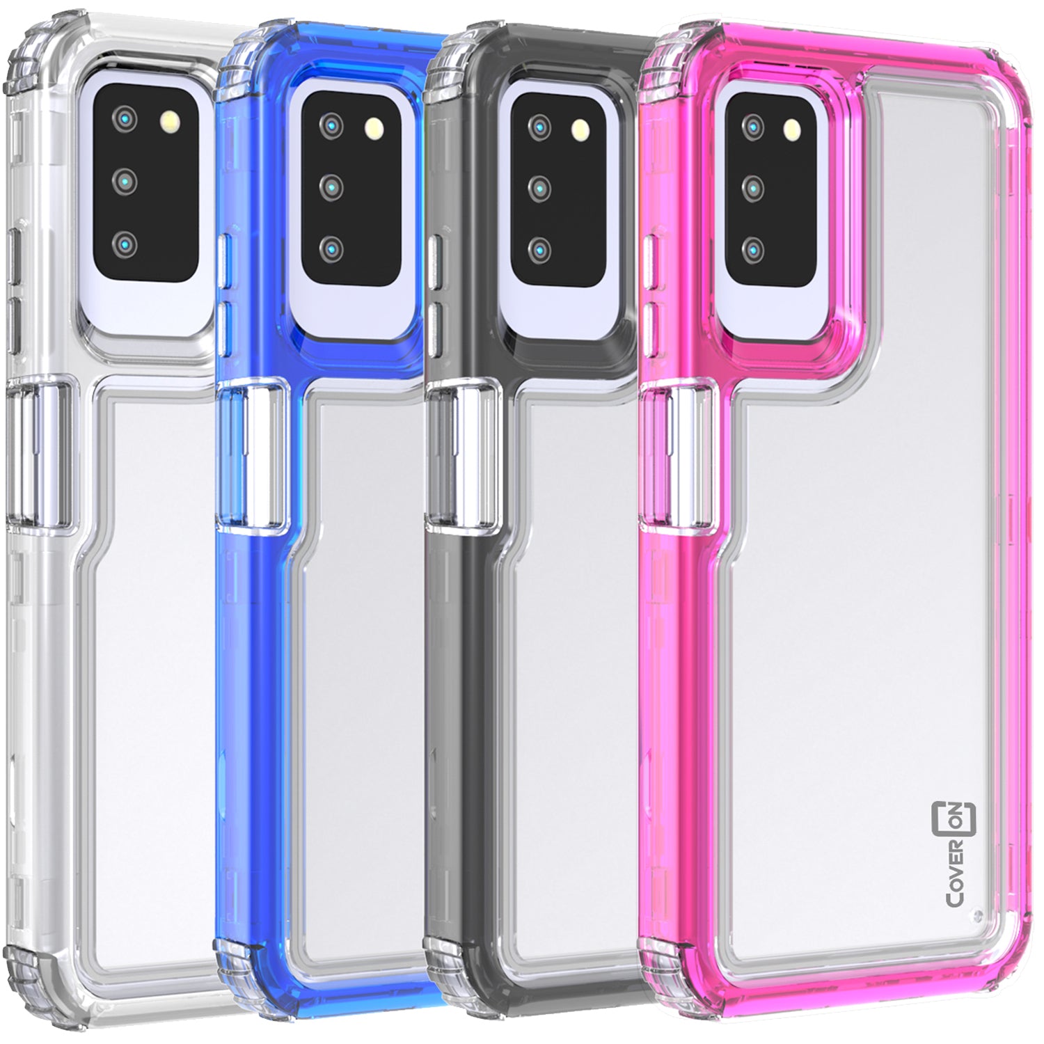 Samsung Galaxy A03s Clear Case - Full Body Tough Military Grade Shockproof Phone Cover