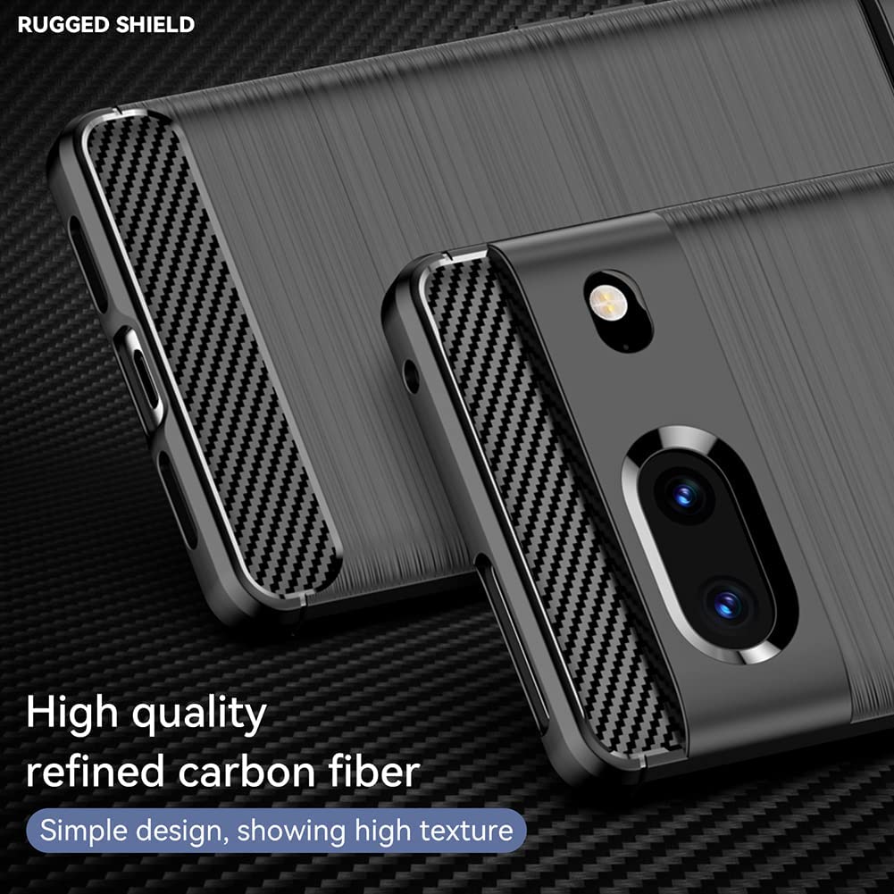 Google Pixel 7 Case Slim TPU Phone Cover w/ Carbon Fiber