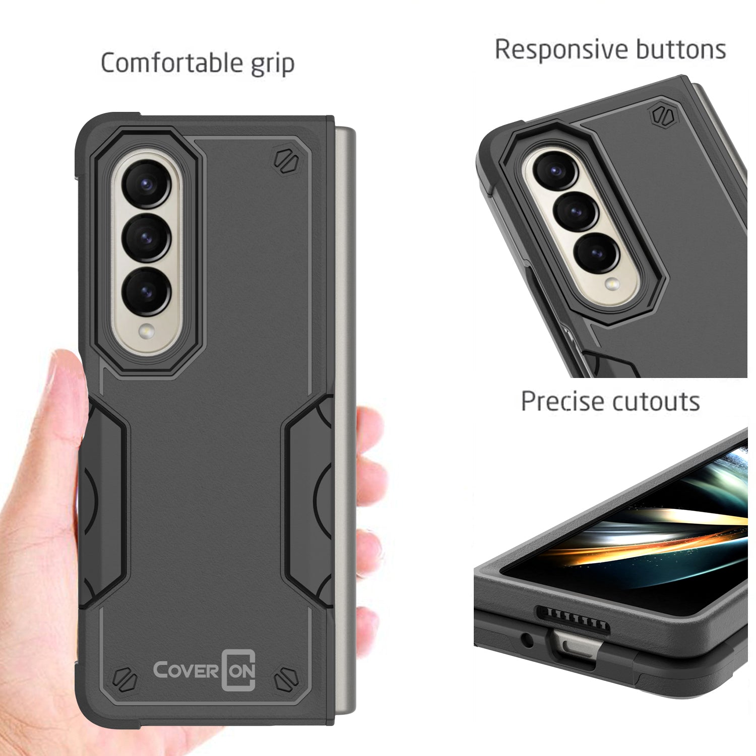 Samsung Galaxy Z Fold4 Case Heavy Duty Military Grade Phone Cover