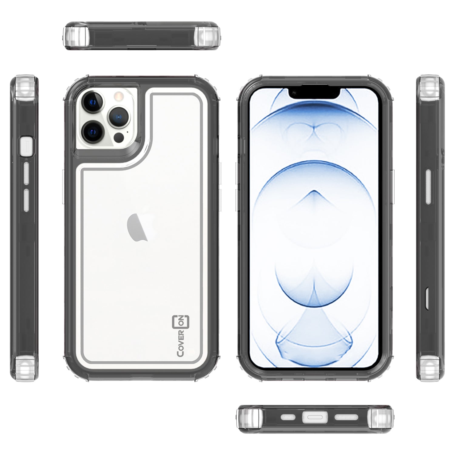 Apple iPhone 13 Pro Clear Case - Full Body Tough Military Grade Shockproof Phone Cover