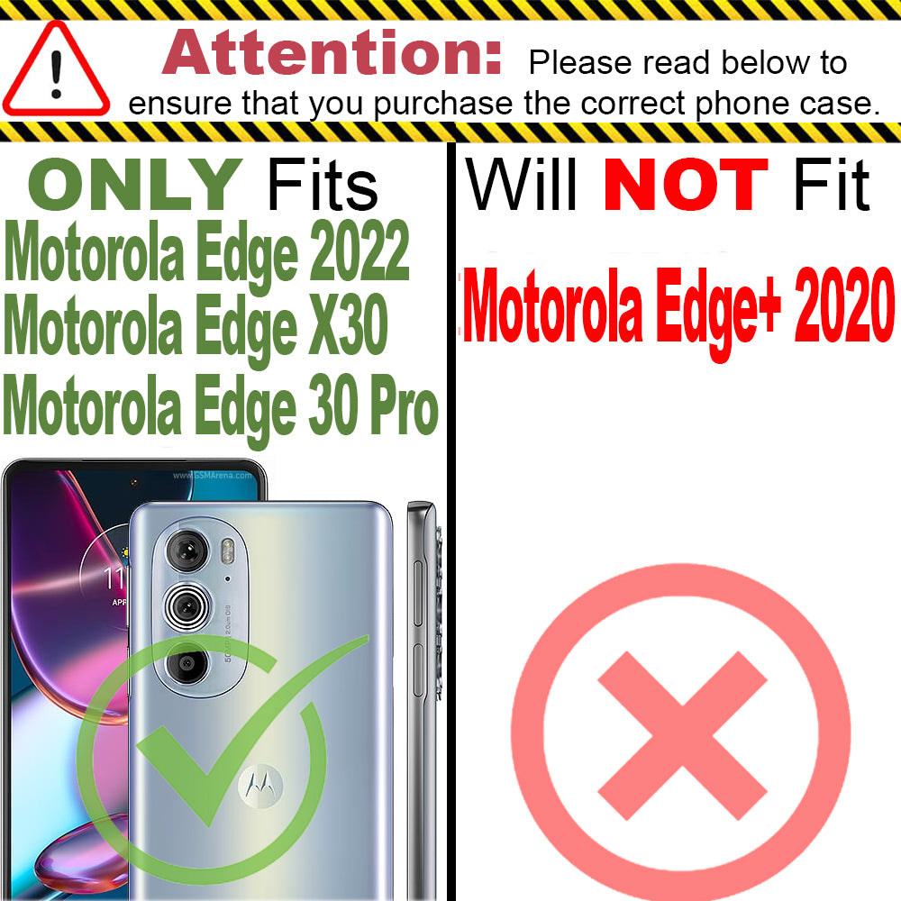 Motorola Edge+ Plus 2022/X30/30 Pro Case Military Grade Heavy Duty Phone Cover