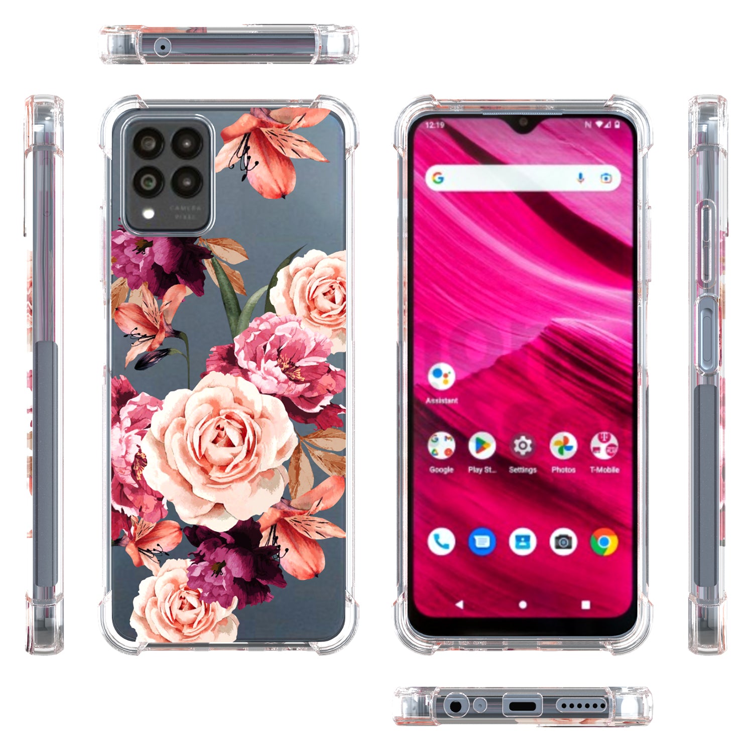 T-Mobile Revvl 6 Pro 5G Slim Case Transparent Clear TPU Design Phone Cover