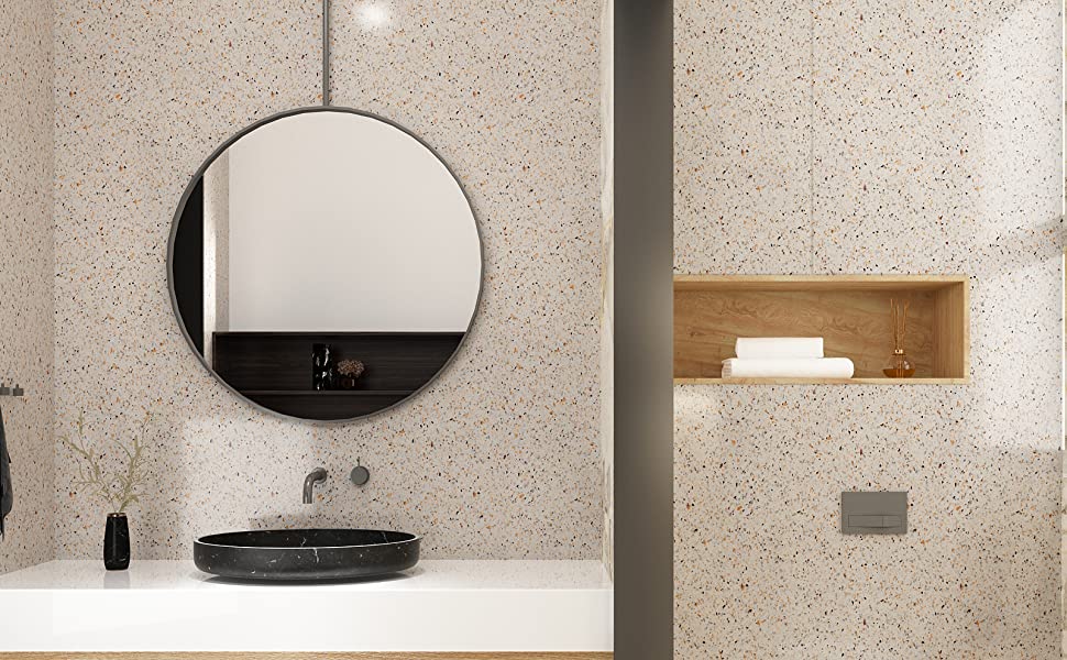 VEELIKE Peel and Stick Concrete Wallpaper Adds Industrial Urban Look to Your House Instantly