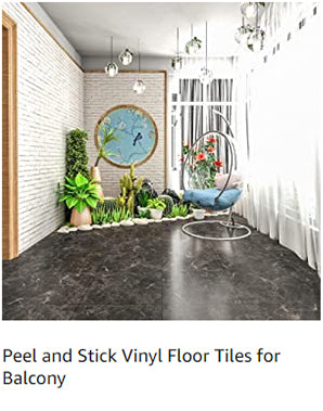 Peel and stick vinyl floor tiles for balcony