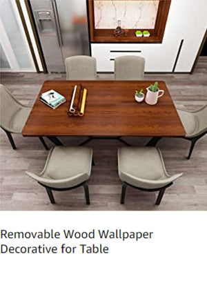 Removable wood wallpaper decorative for table