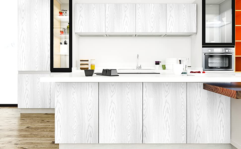 veelike Black Wood Grain Contact Paper