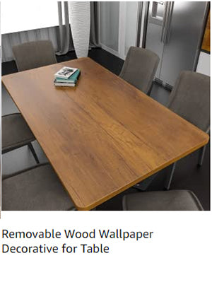 Removable wood wallpaper decorative for table