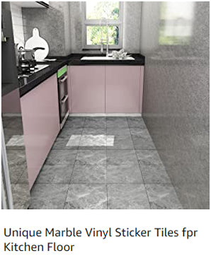 Unique marble vinyl sticker tiles for kitchen floor