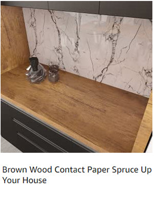 Dark brown walnut wood contact paper spruce up your house