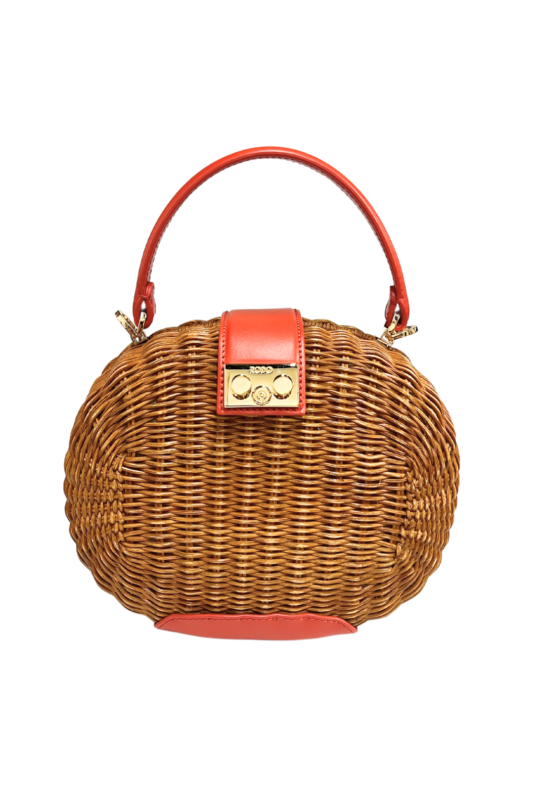 Brigitte Wicker Bag | Brick