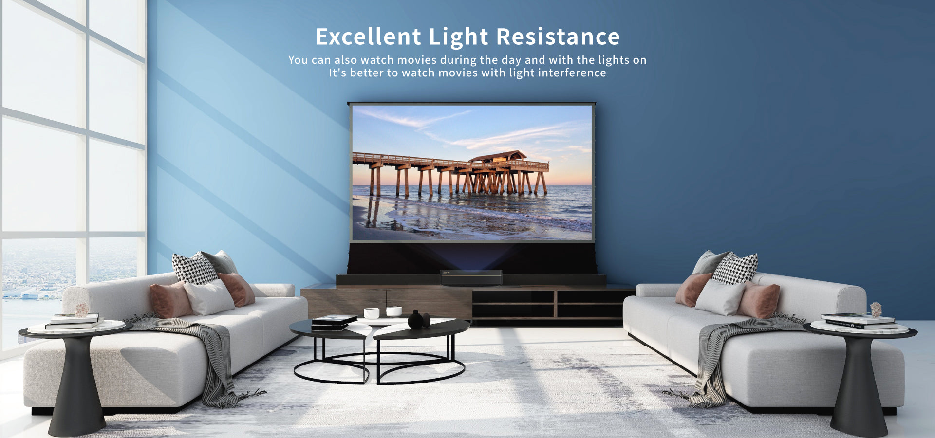 Màn chiếu quang học ALR UST để sàn Vividstorm VSDSTUST92H 92 inch
