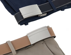 Tonywell Mens Dress Belt Leather Reversible 1 3/8 wide Removable Rotated Buckle Gift Box