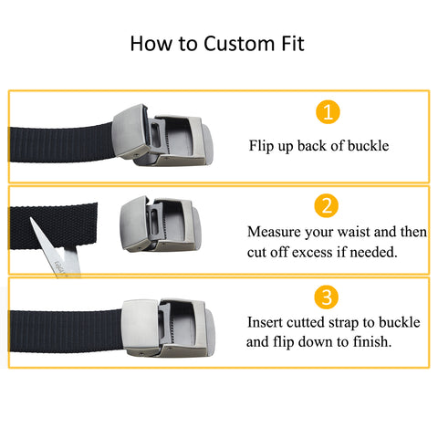 Nylon Belt Mens Web Belts With Metal Buckle Heavy Duty Design