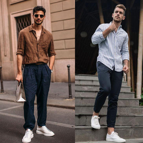 The Best Dressed Men Wear Black Pants and White Shoes Tonywell belts accessories