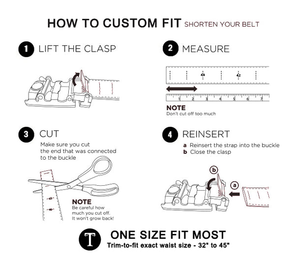 How to resize a belt - too long Tonywell