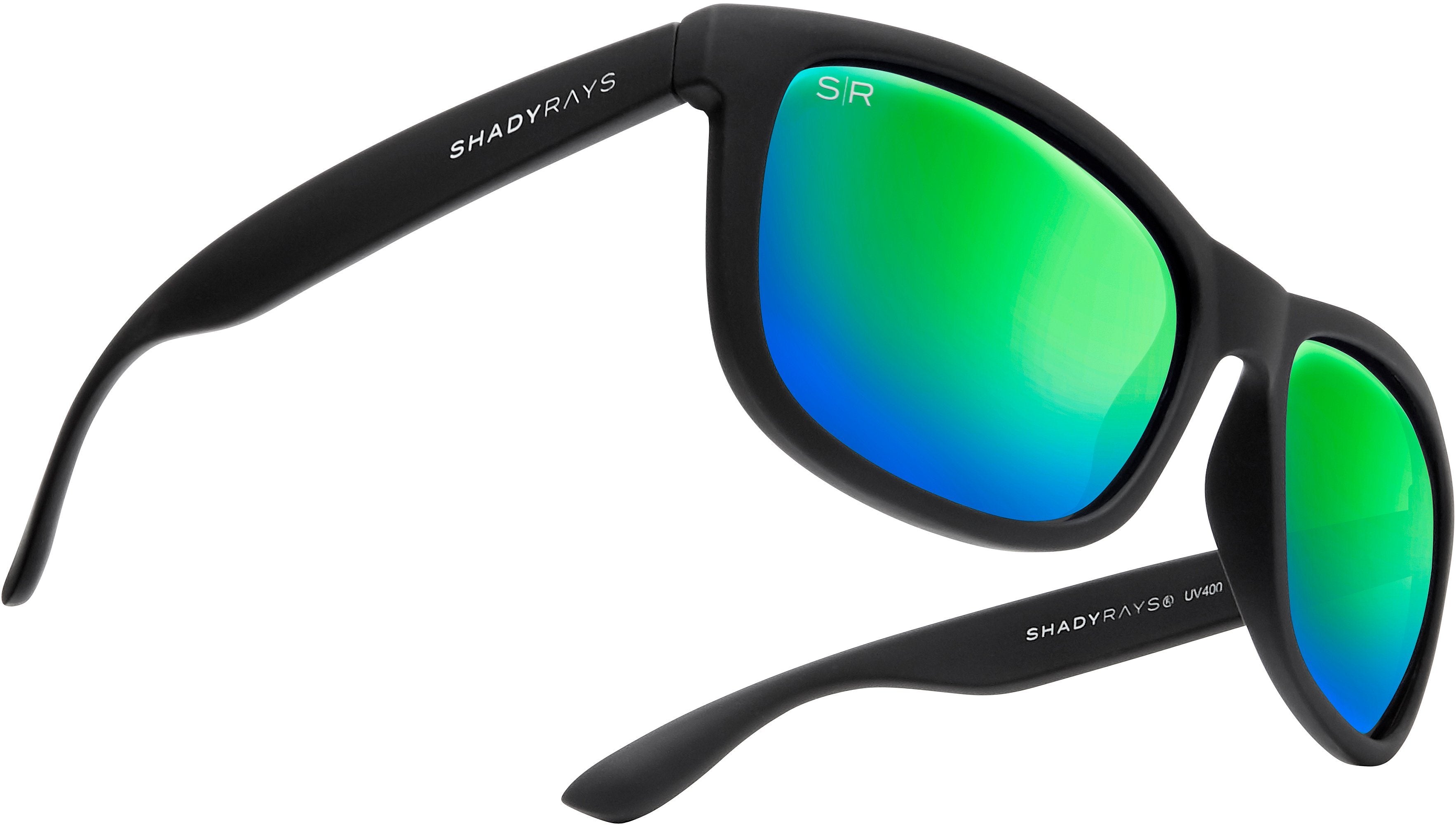 shady rays signature series - black emerald polarized sunglasses