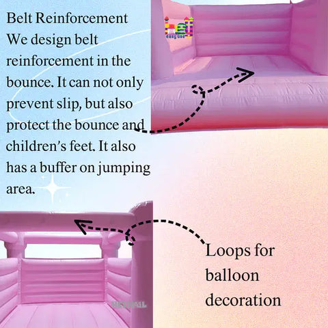 8x8 White Bounce House