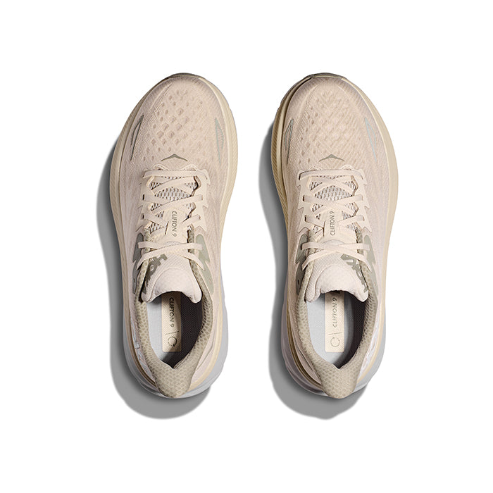 Mens Hoka Clifton 9 Wide in Oat Milk/Barley