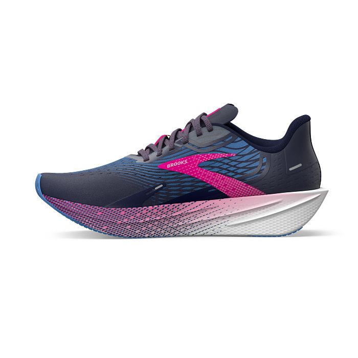 Womens Brooks Running Hyperion Max in Peacoat/Marina Blue/Pink Glo