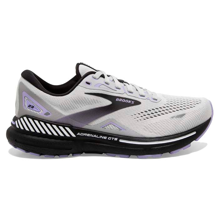 Womens Brooks Running Adrenaline GTS 23 in Grey/Black/Purple