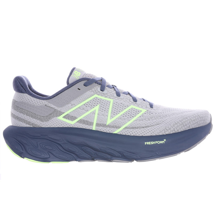 Mens New Balance Fresh Foam X 1080v13 in Raincloud/Vintage Indigo/Bleached Lime Glo