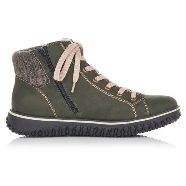 Womens Rieker Wildebuk in Forest/Graphit/Basalt