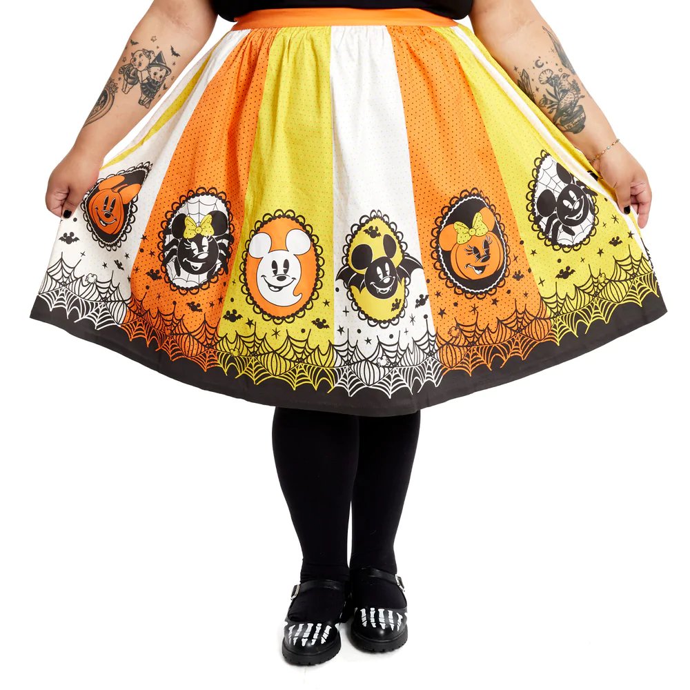Stitch Shoppe by Loungefly Disney Mickey & Minnie Mouse Candy Corn Sandy Skirt