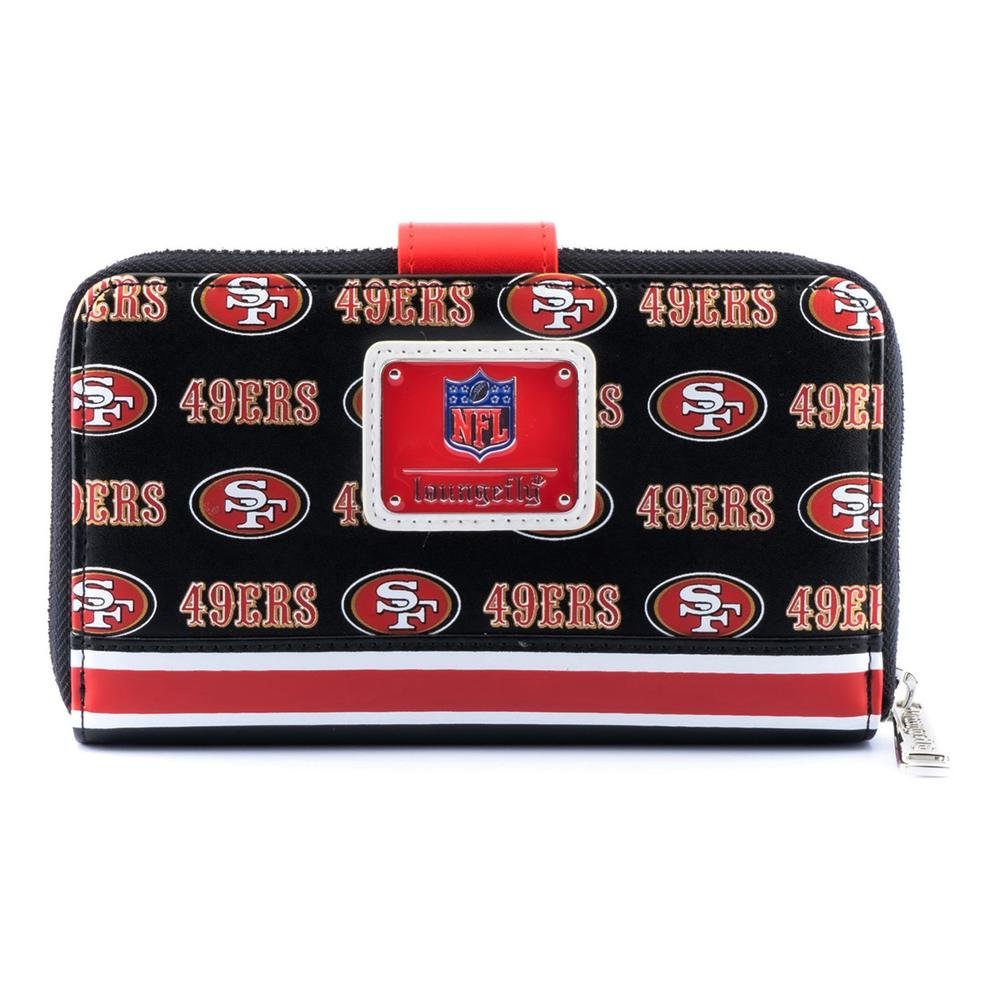 Loungefly NFL San Francisco 49ers Logo Allover Print Bifold Wallet