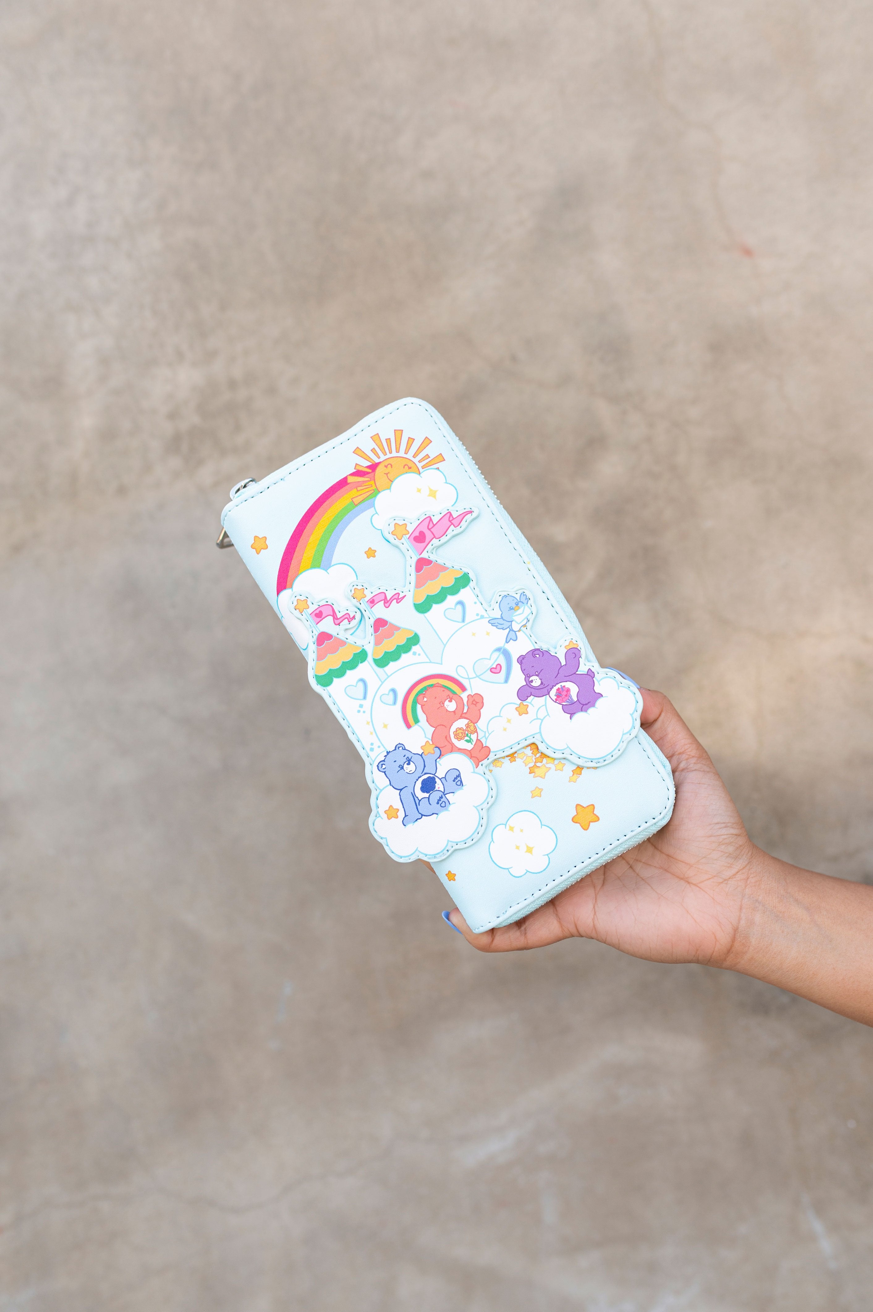 Loungefly Care Bears Care-A-Lot Castle Zip-Around Wallet