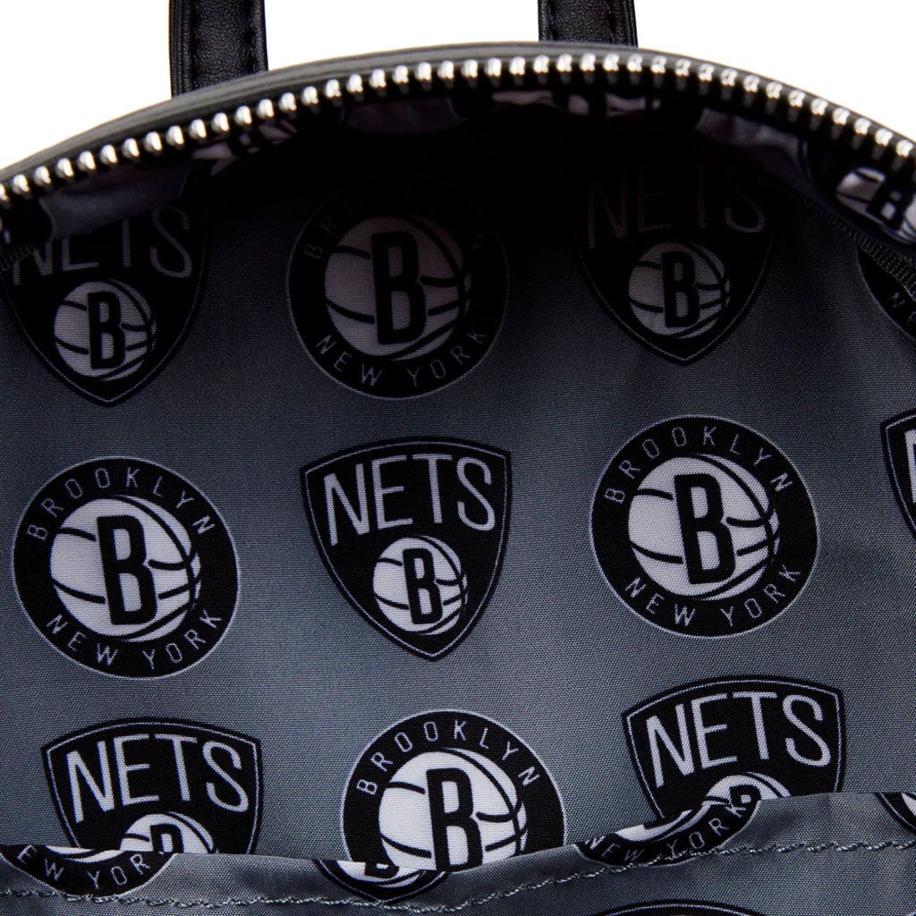 Loungefly NBA Brooklyn Nets Basketball Logo Mini Backpack