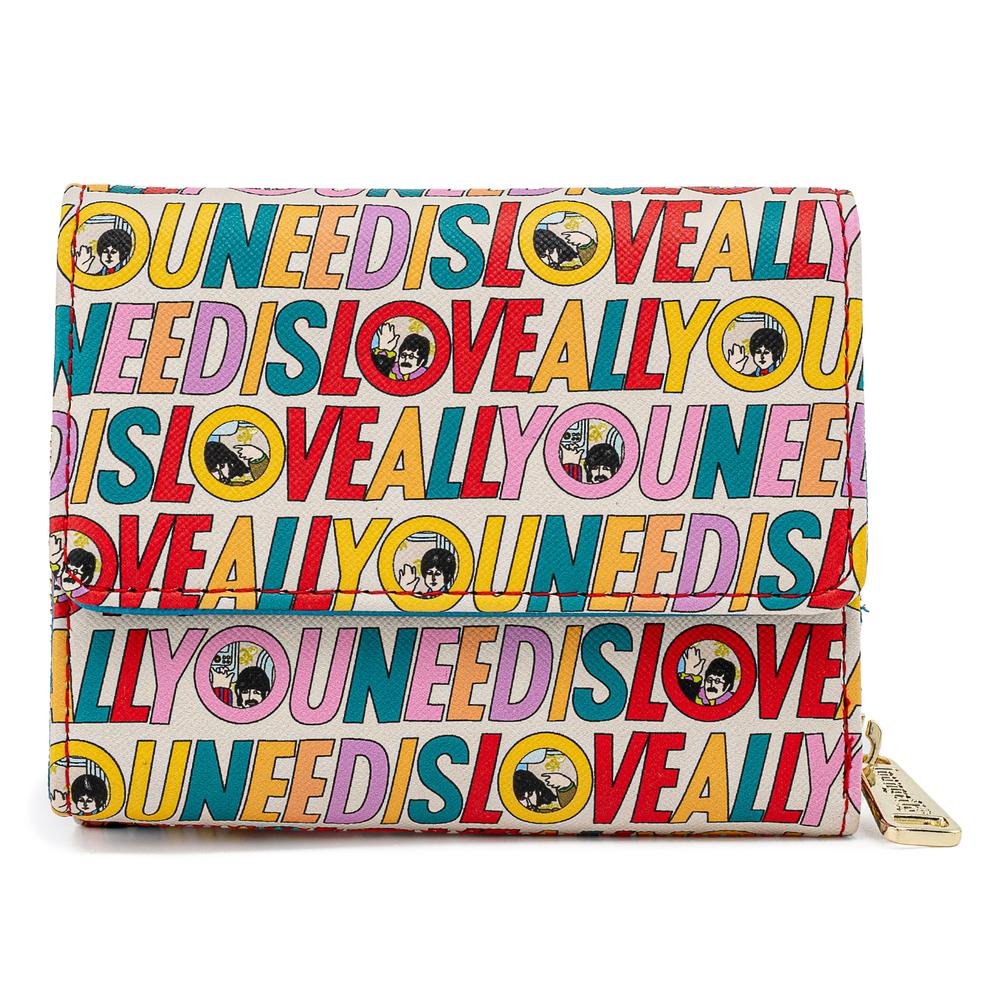 Loungefly The Beatles All You Need is Love Allover Print Wallet