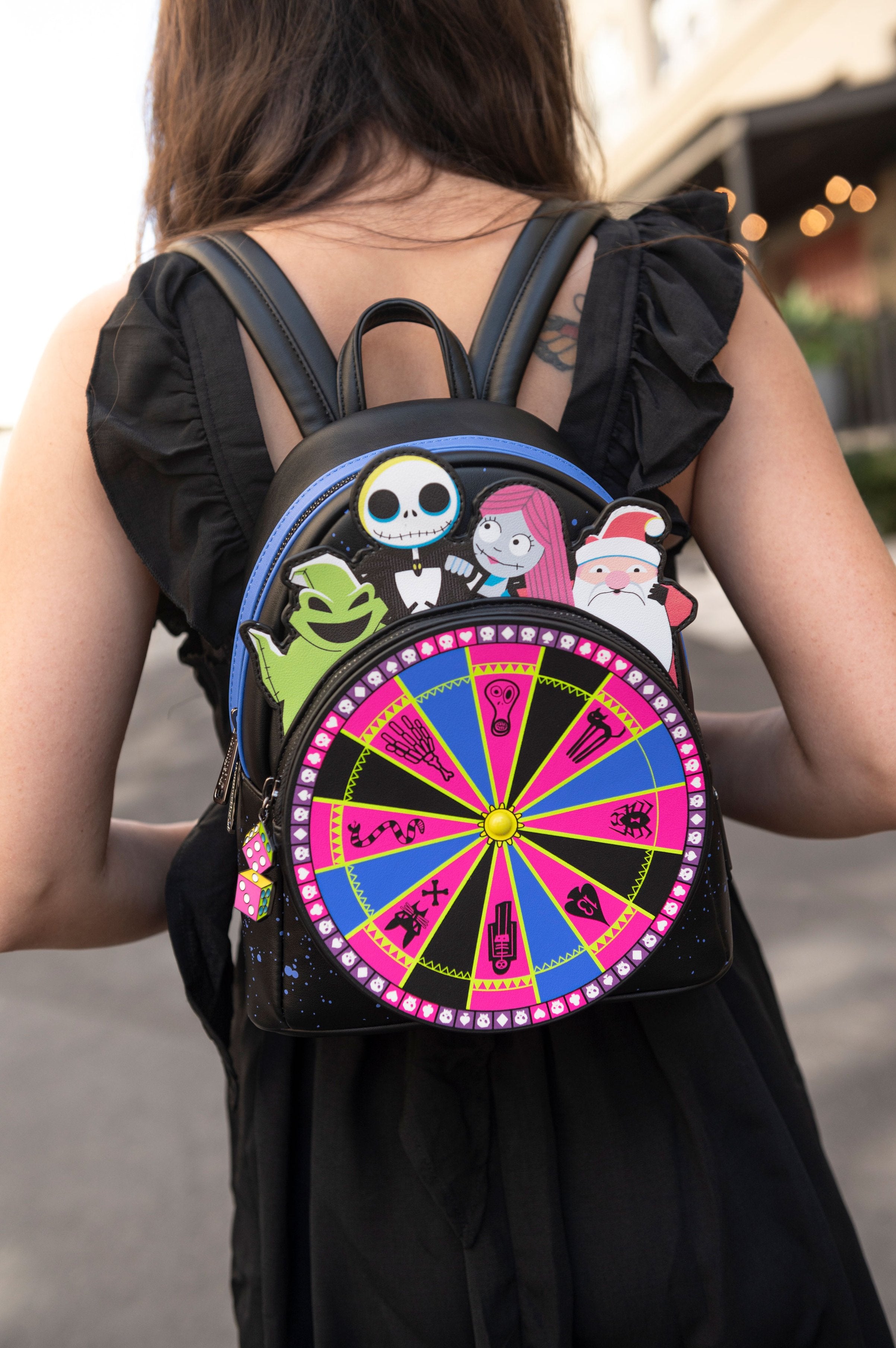 Disney Nightmare Before Christmas Oogie Boogie Wheel Mini Backpack