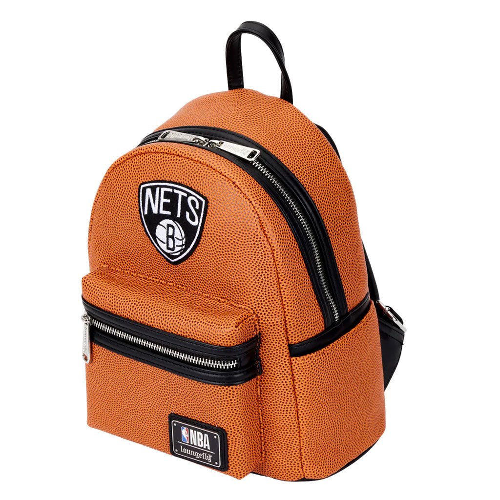 Loungefly NBA Brooklyn Nets Basketball Logo Mini Backpack