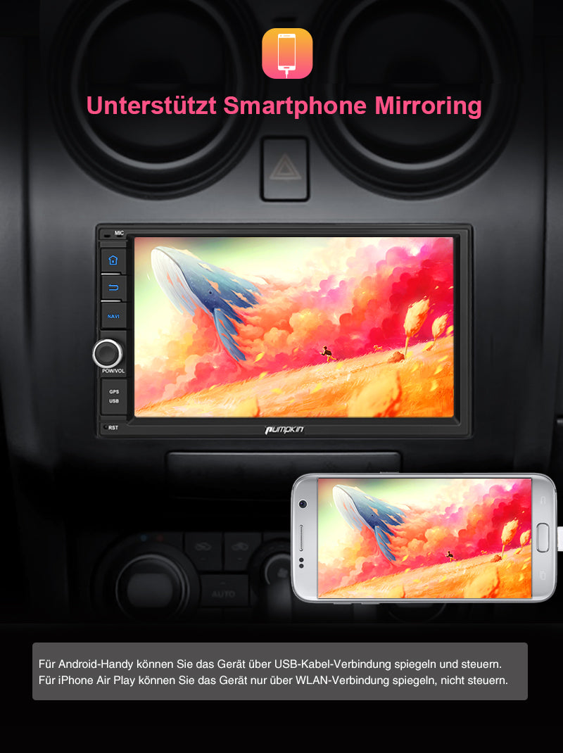 pumpkin Android 11 car radio