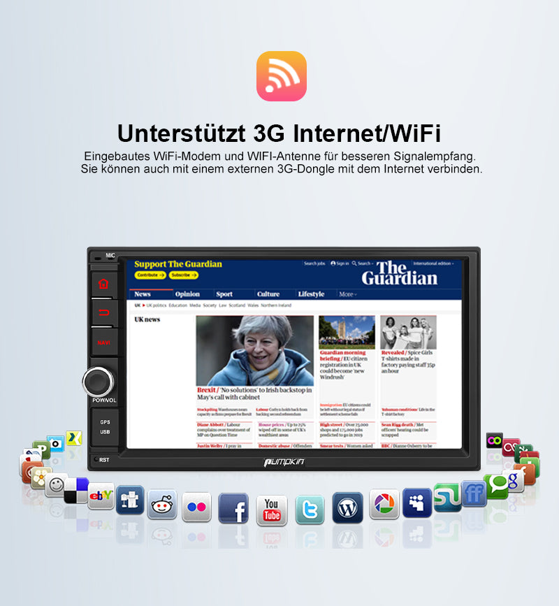 pumpkin Android 11 car radio