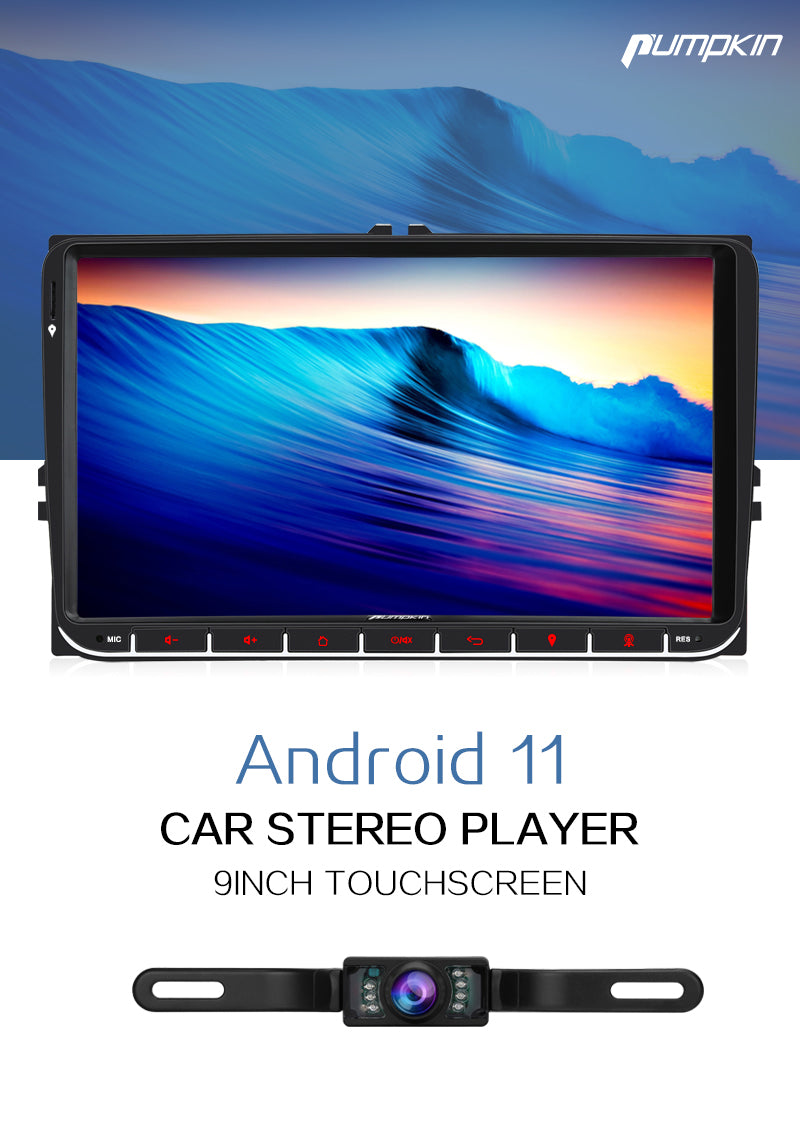 pumpkin vw android 11 car radio