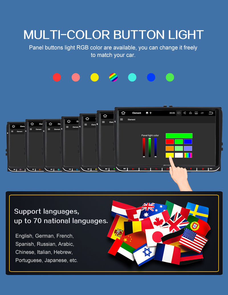 pumpkin vw android 11 car radio