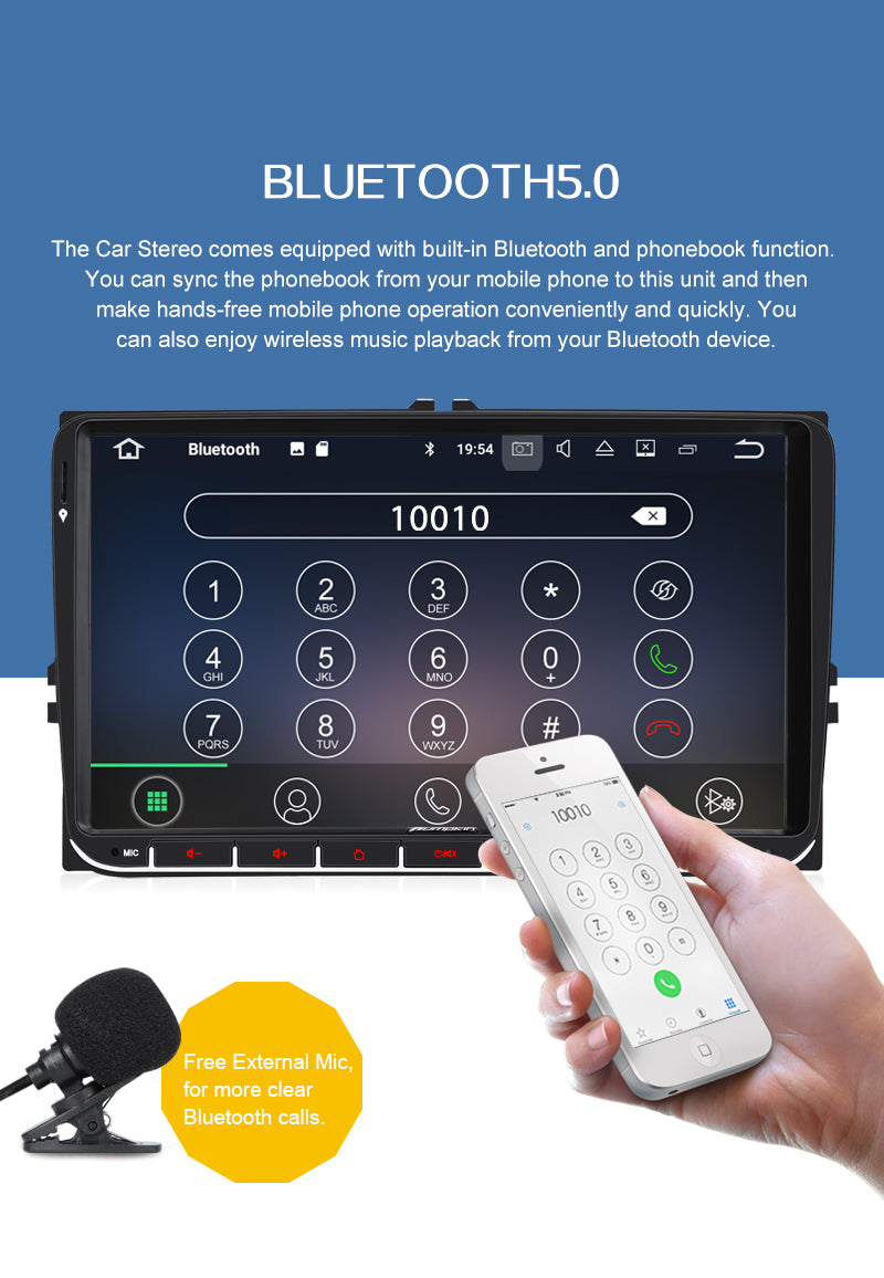 pumpkin vw android 11 car radio